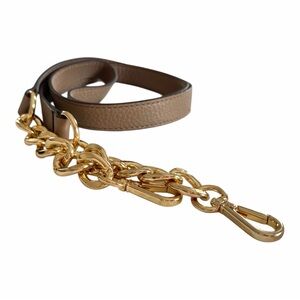 Michael Kors Taupe Leather Gold Chain Replacement Bag Strap